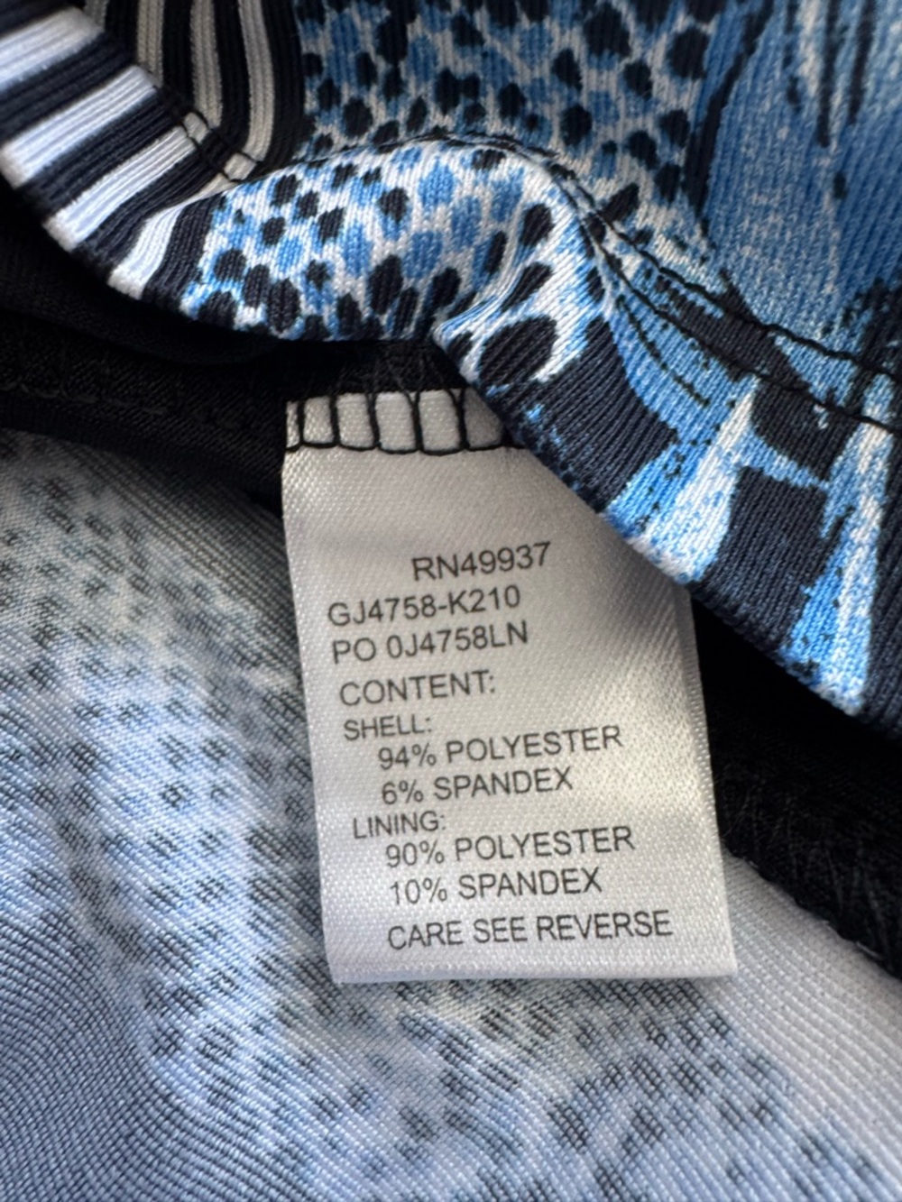 Tail White Label Skort XS Blue Black White Geometric Print Golf Tennis - Picture 9 of 9
